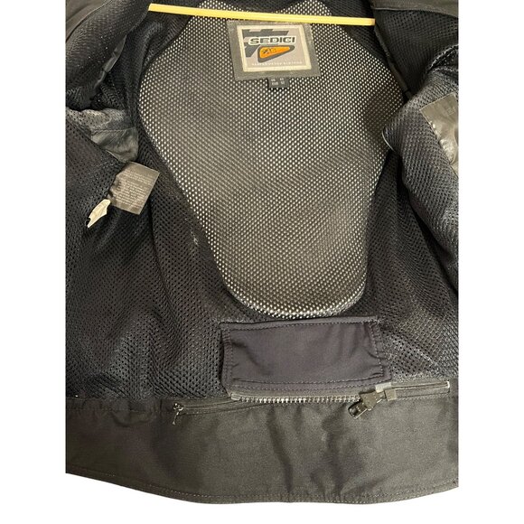 Sedici F16 Men's Black Leather & Mesh Motorcycle Jacket Size 42 US 52 EUR - Picture 9 of 16
